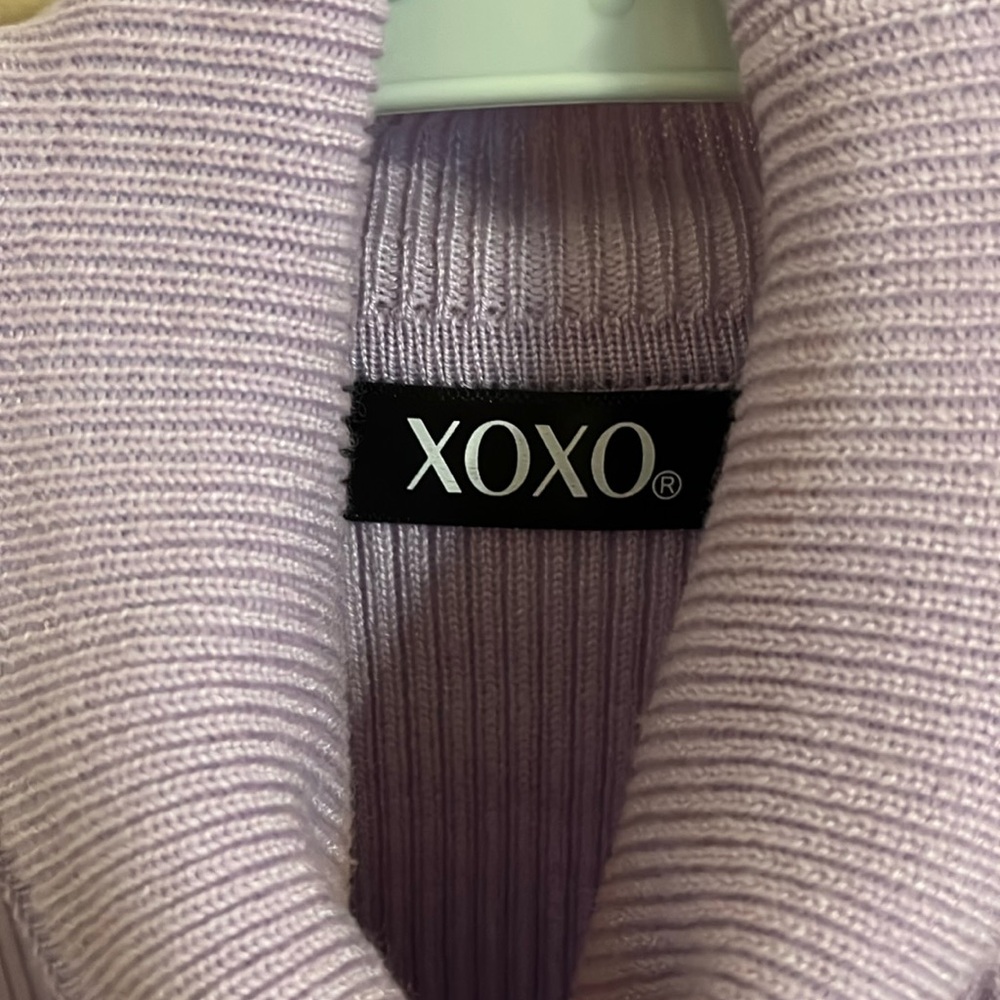 XOXO lilac Knit Turtleneck Sleeveless Top
